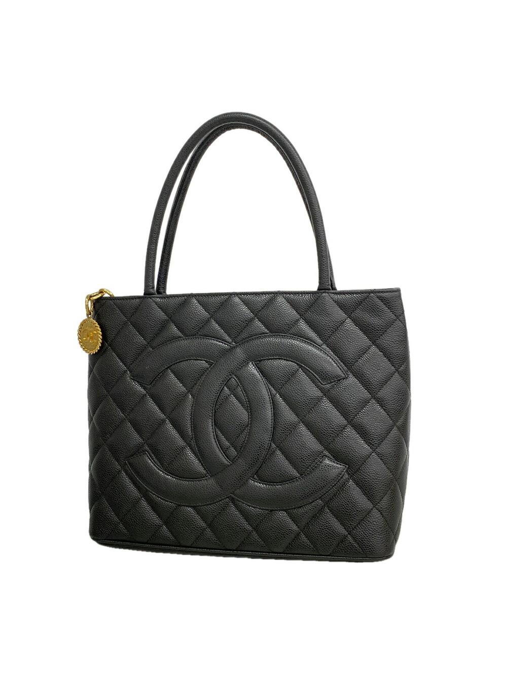 Chanel Medallion Tote Quilted Caviar #366834C22B
